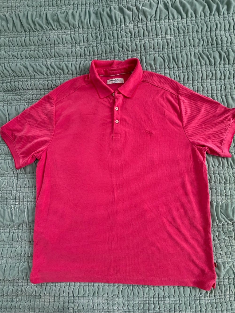 Tommy Bahama Hot Pink Short-Sleeve Polo-XL